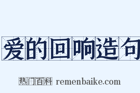 爱的回响造句是什么意思的图片